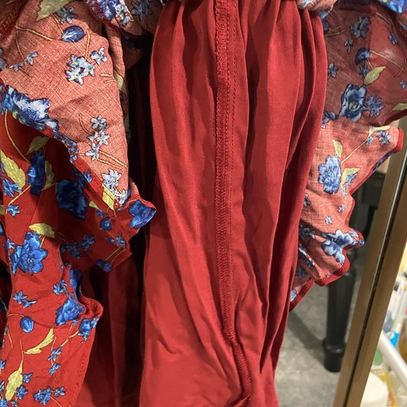 Free People Flower Fields Dress. XL. NWT. Burgundy. Floral. Long sleeve. - Picture 9 of 9